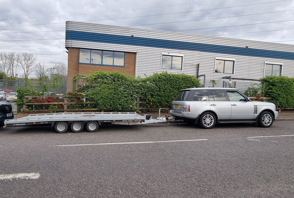 Trailer delivery Brian James Single car transporter T6